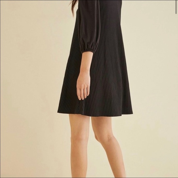 Amour Vert Rhianne Black Ribbed Dress - Picture 3 of 5